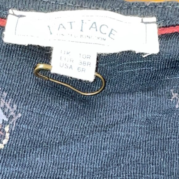 NWT $85 Navy Blue Amelie Ditsy L/S Dress FAT FACE S 6 - Picture 5 of 5